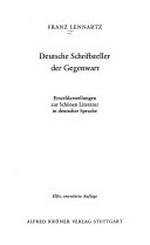 Deutsche Schriftsteller der Gegenwart: Einzeldarst. zur schönen Literatur in dt. Sprache