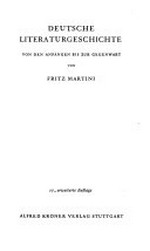 Deutsche Literaturgeschichte: von d. Anfängen bis z. Gegenwart