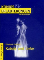 Erläuterungen zu Friedrich Schiller, Kabale und Liebe
